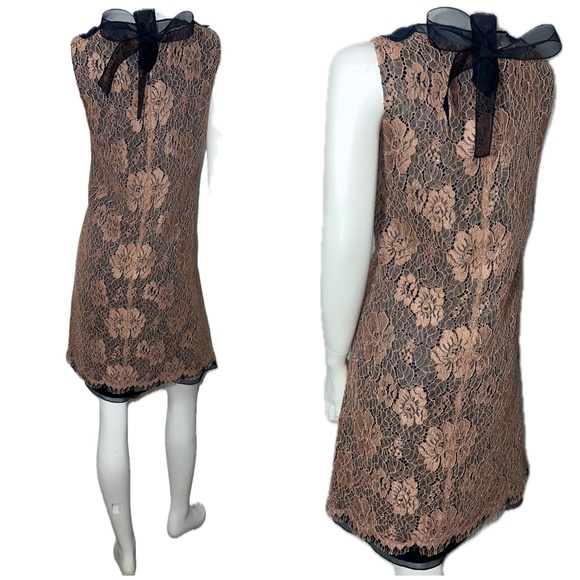 PINK LACE! W/Tags! Carolina Herrera $2290 Runway Flirty Silk Bow A-Line Dress 10 - Picture 8 of 10